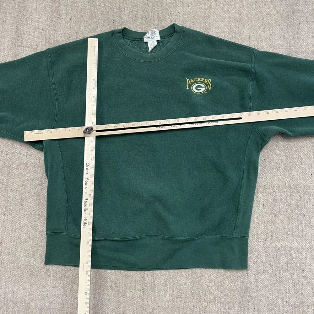 vintage Green Bay Packers sweatshirt mens xl Green 1990s NFL LEE sport - Picture 6 of 9
